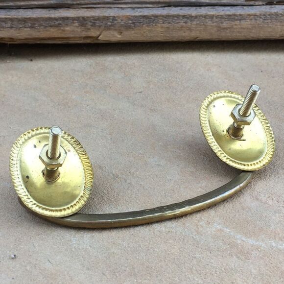 Vintage AAB Co. Brass Drawer Drop Pull Set of 2 - Picture 10 of 16